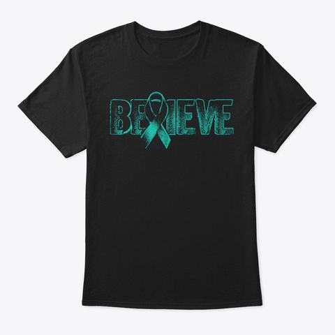 Believe Cervical Cancer Awareness Hope L Black Camiseta Front