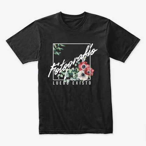 Camiseta / Sudadera, Diseño Floral Black Camiseta Front
