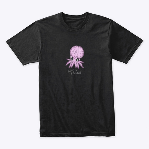 Baby Octopus T Shirt Black T-Shirt Front
