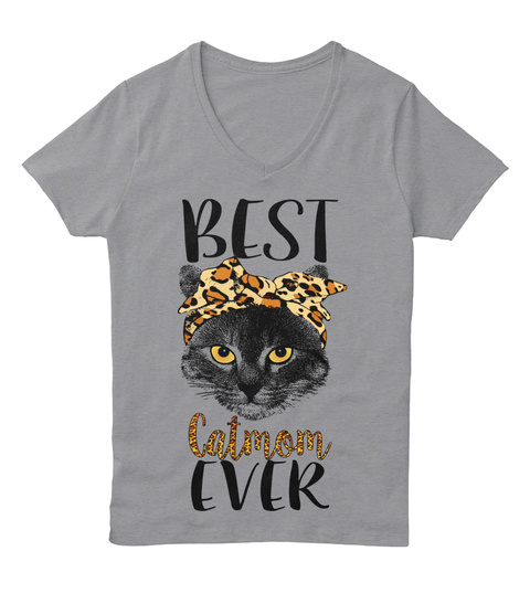 Best Catmom Ever Light Steel T-Shirt Front