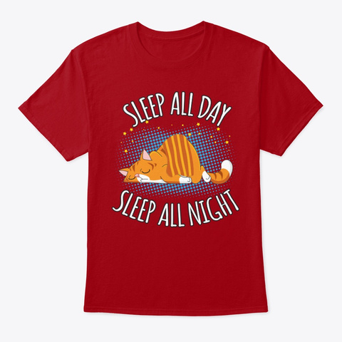 Sleep All Day Sleep All Night - Lazy Cat