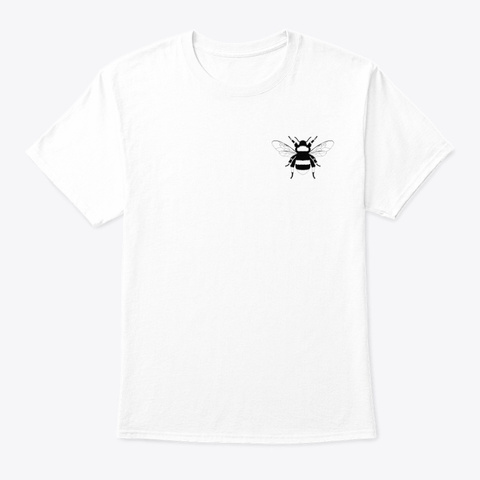 "Bumble Bee" Poem Tshirt Autumn Scheme White Camiseta Front