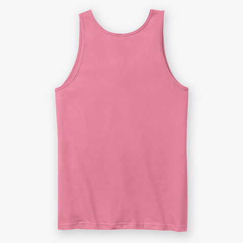 Beach Life With Palm Tree Tank  Neon Pink T-Shirt Back