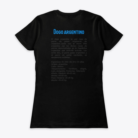 Colección Dogo Argentino 🐕 ✔️ Black Camiseta Back