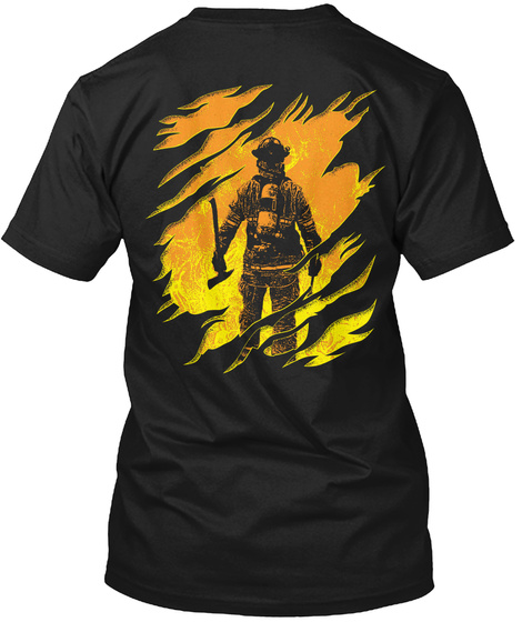 Limited Edition Firefighter Shirt Black T-Shirt Back