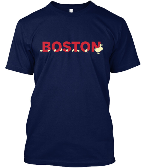 Boston  Navy T-Shirt Front