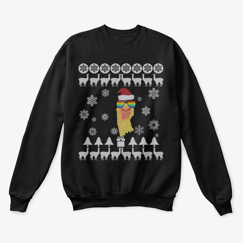 Funny Llama Lgbt Ugly Christmas Sweater