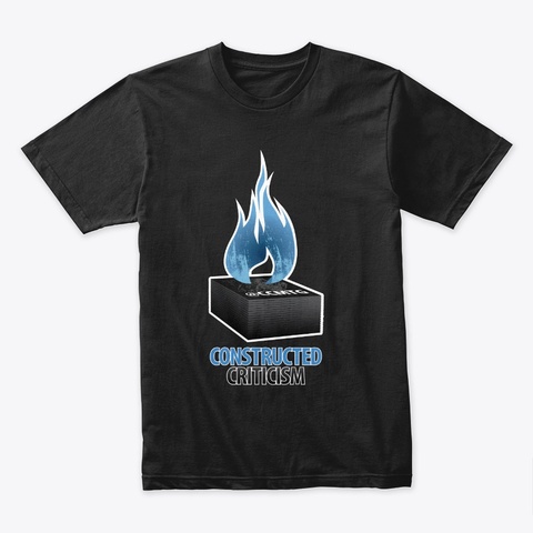 Constructed Criticism Podcast Swag Black T-Shirt Front