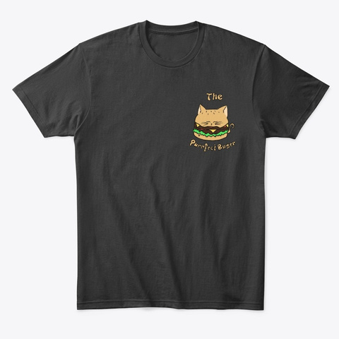 The Purrfect Buger Black T-Shirt Front