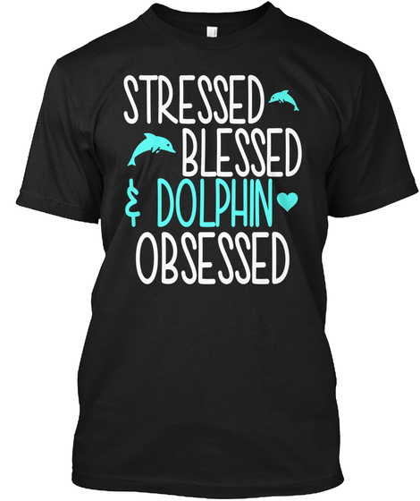 Stressed Blessed Squirrel Obsessed Black T-Shirt Front