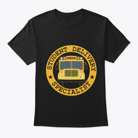 Funny School Bus Driver Gift T Shirt Black T-Shirt Front
