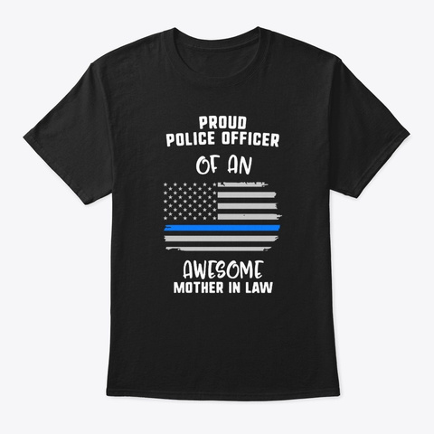 Proud Police Officer Of An Awesome Black T-Shirt Front