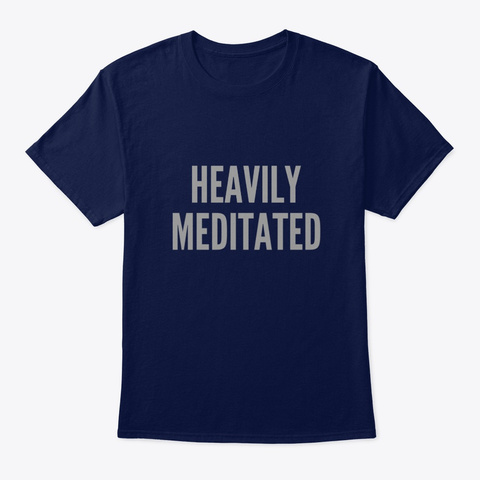 Heavily Meditated Navy Camiseta Front