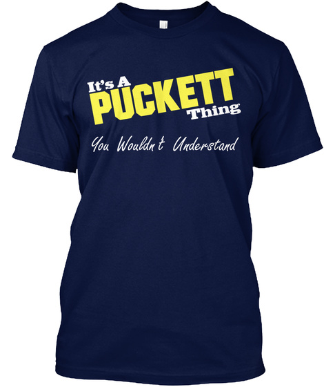 Puckett Thing! – Sale Now On! Navy T-Shirt Front