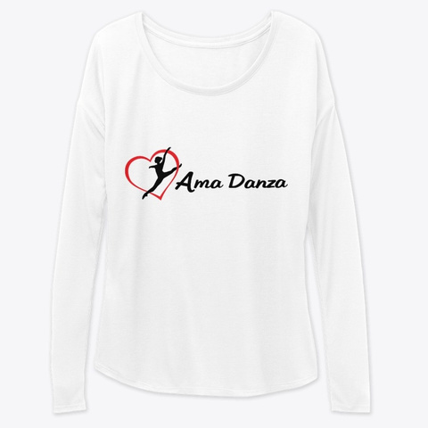 ❤️ Ama Danza    Logo  White Maglietta Front