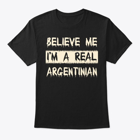 Real Argentinian Tee Black T-Shirt Front