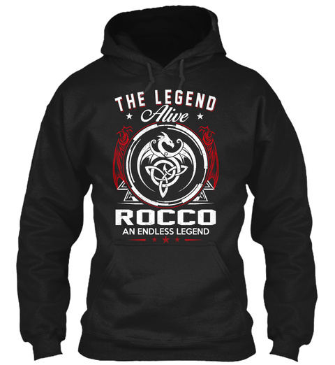 The Legend Alive Rocco An Endless Legend Black T-Shirt Front