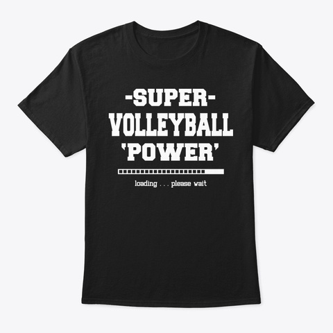Super Volleyball Power Shirt Black Kaos Front