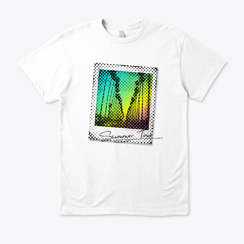 Summer Time Eco Unisex  White T-Shirt Front