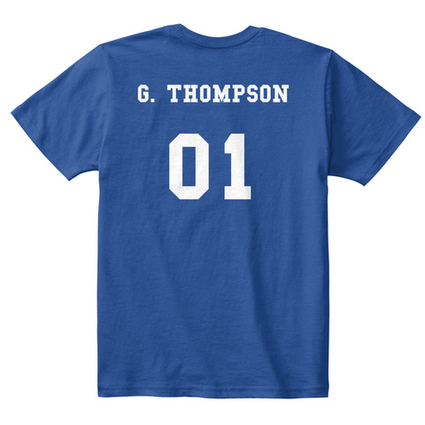 G. Thompson 01 Deep Royal  T-Shirt Back