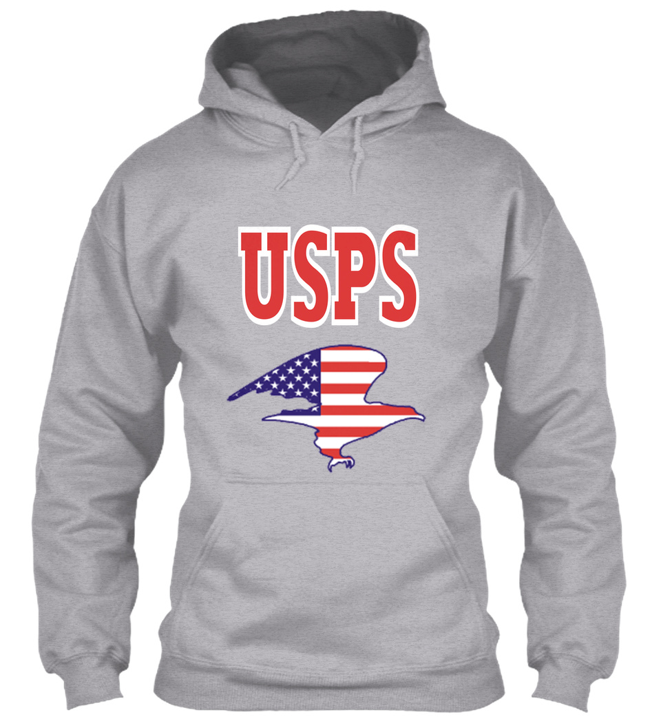 USPS POSTAL HOODIE HOODED SWEATSHIRT WITH POSTAL LOGO ON CHEST All Sizes S-3XL 