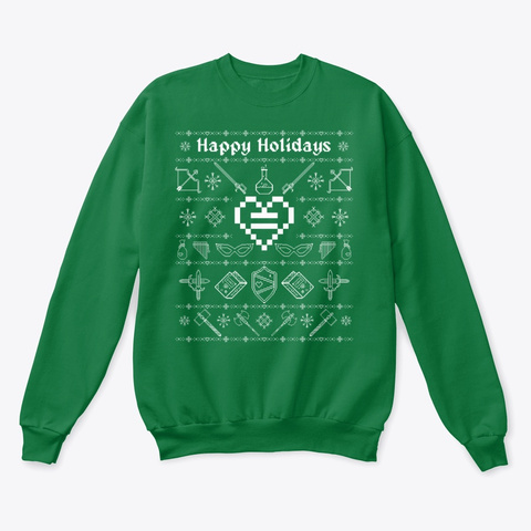 Rpg Equality Items Ugly Holiday Sweater Kelly Green  T-Shirt Front