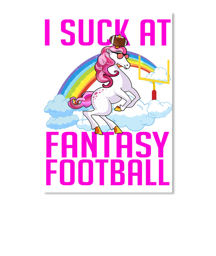 Trendsetting I Suck At Fantasy Football Funny Sticker Sticker Portrait 