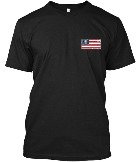 Merica 4th Of July Usa Flag Tee Shirt Black T-Shirt Front