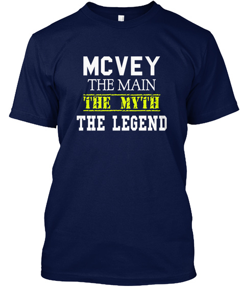 Mc Vey The Man The Myth The Legend Navy T-Shirt Front