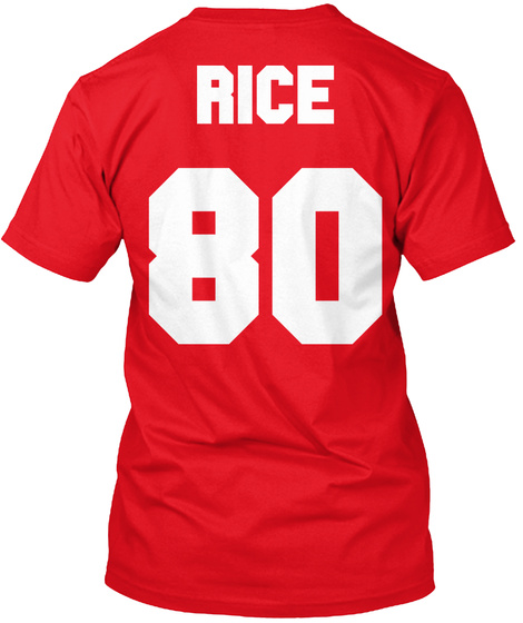 Rice 80 Red T-Shirt Back