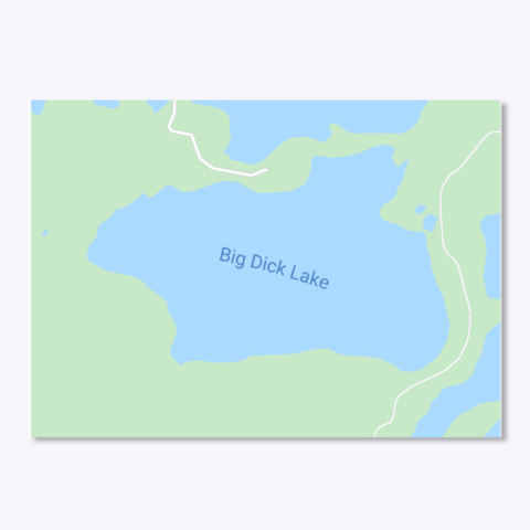 Big Dick Lake Sticker White T-Shirt Front