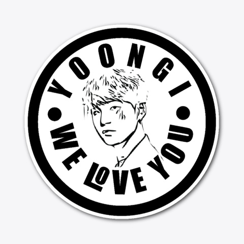 Yoongi's Crazy Fan Sticker Standard T-Shirt Front
