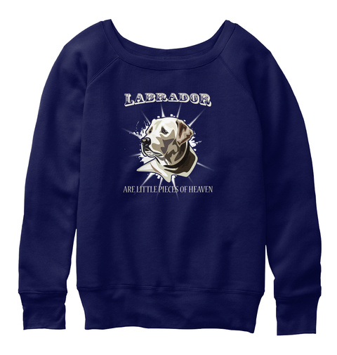 Labrador Are Little Pieces Of Heaven Navy  T-Shirt Front