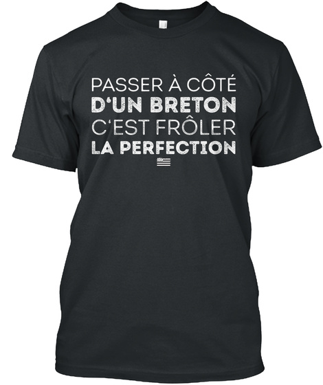 Passer à Coté D'un Breton C'est Frôler La Perfection Black T-Shirt Front