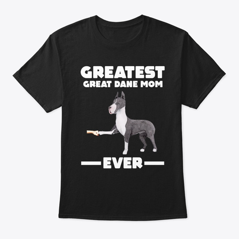 Great Dane Mom Black Camiseta Front