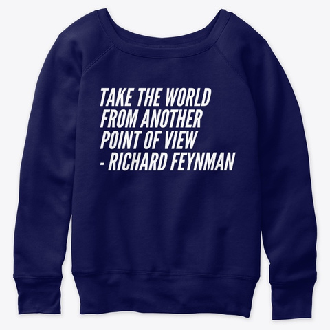 Richard Feynman Quote Science Physics Navy  T-Shirt Front