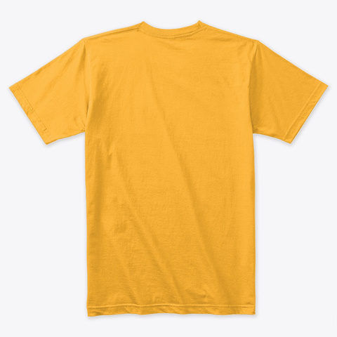 Premium Ring Spun Cotton T Shirt Gold áo T-Shirt Back