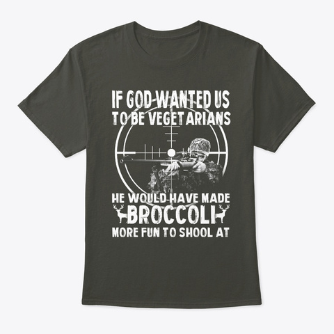 Broccol I  More Fun To Shoot At T Shirt Smoke Gray T-Shirt Front