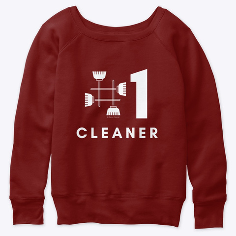 No 1 Cleaner Dark Red Triblend T-Shirt Front