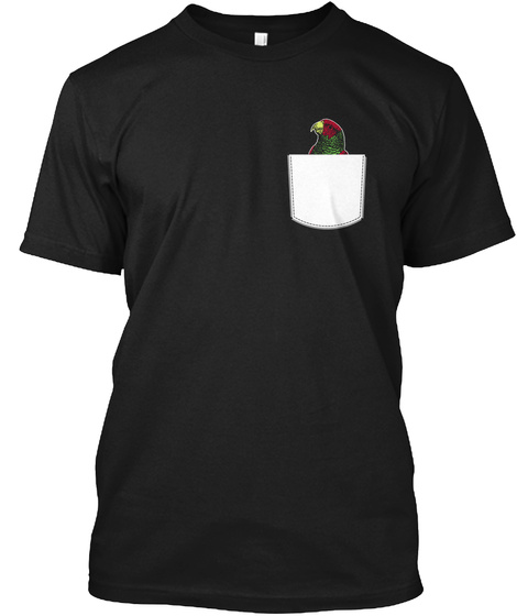 Parrot In My Pocket Black T-Shirt Front