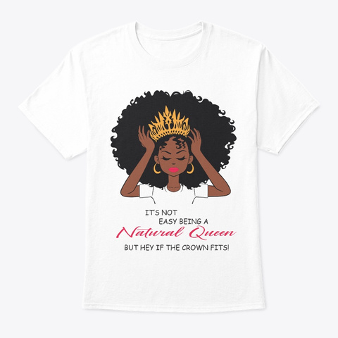 Natural Queen White T-Shirt Front