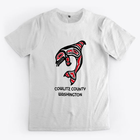 Cowlitz County Wa Orca Killer Whale Standard T-Shirt Front