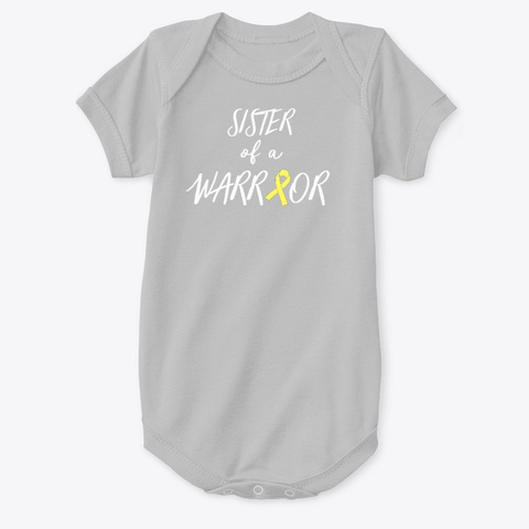 Sister Of A Warrior, Childhood Cancer Heather  áo T-Shirt Front