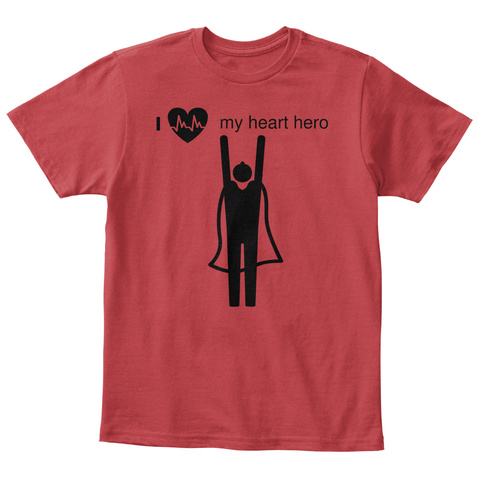 My Heart Hero I Classic Red T-Shirt Front