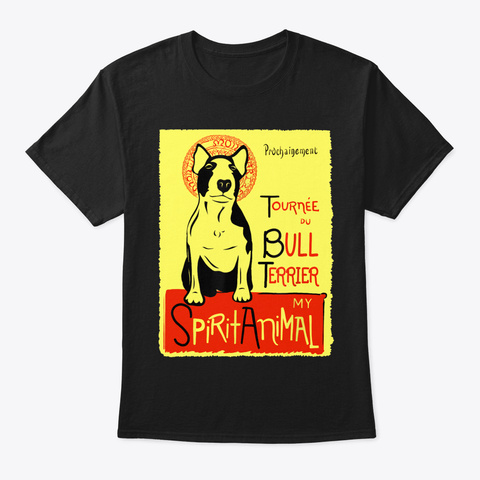 Cute Bull Terrier Dog Art Bull Terrier G Black T-Shirt Front