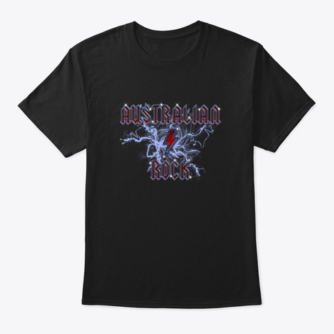 Australian Rock Black T-Shirt Front