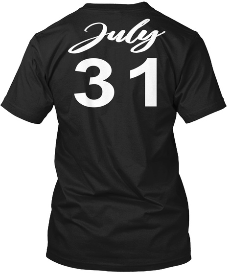 July 31   Leo Black T-Shirt Back