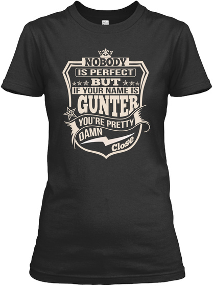 Nobody Perfect Gunter Thing Shirts Black T-Shirt Front