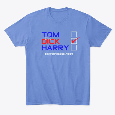 Tom Dick Harry Heathered Royal  T-Shirt Front