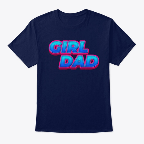 Girl Dad Clothing Navy T-Shirt Front